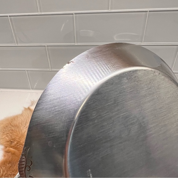 Vintage Hammered Silverplate Bird Claw Tongs & 4 Stainless Japan Small Plates - Picture 12 of 16